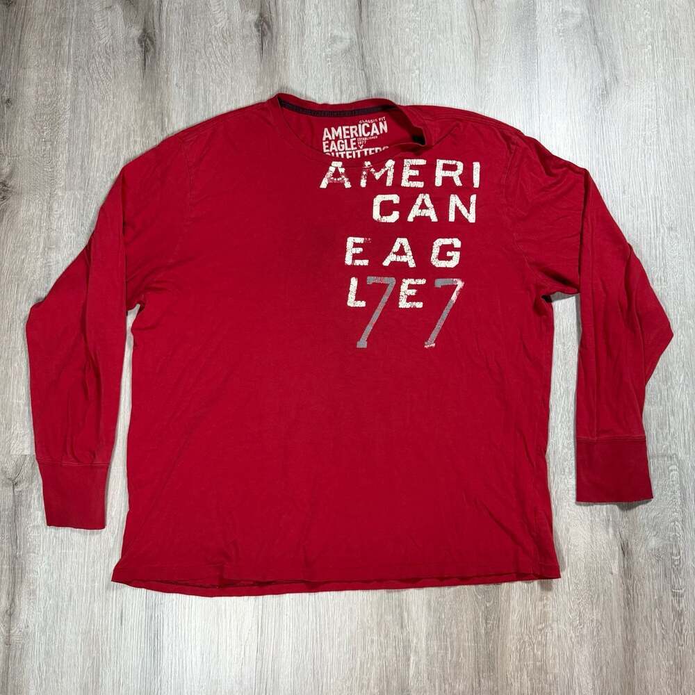 Mens American Eagle Outfitters Classic Fit Long Sleeve Graphic Logo Tee XXL